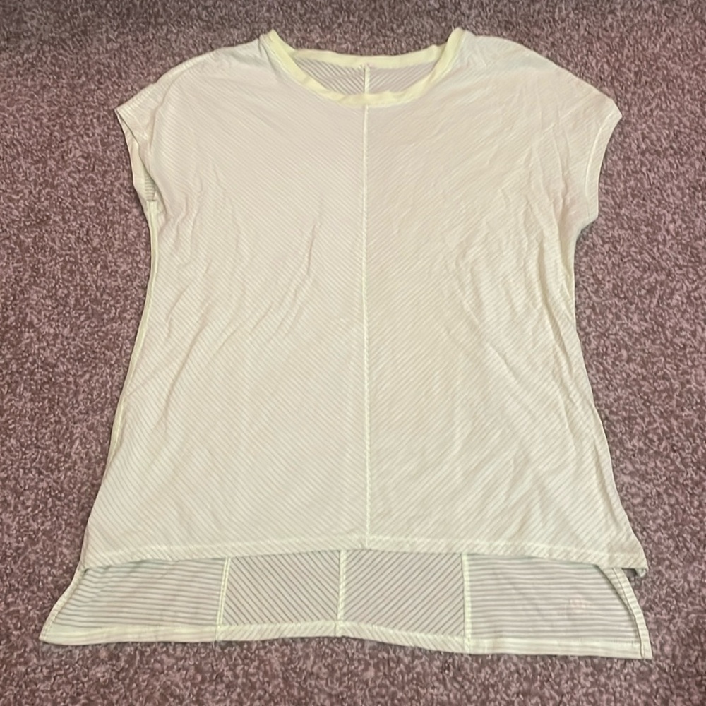 Lululemon Striped Short Sleeved Sheer Shirt